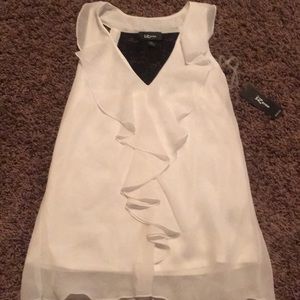 White and black dress top